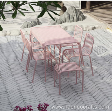 Modern outdoor balcony tables and chairs iron outdoor